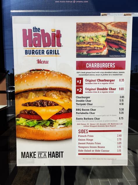 the habit burger grill menu